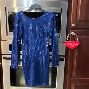 Women’s royal blue sequin dress